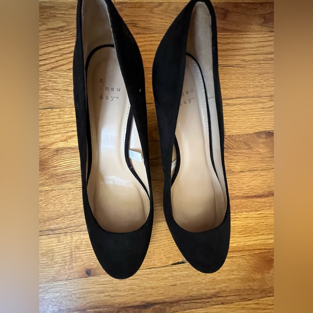 Target A New Day Brand Black Suede Wedges